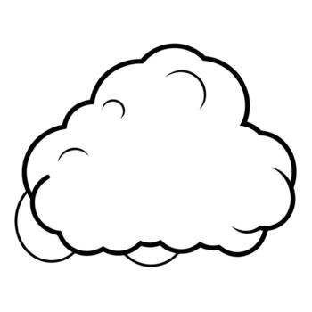 Clean vector outline of a cloud icon for versatile applications.