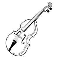 Elegant contrabass outline icon in vector format for music designs.