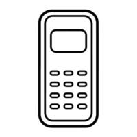 Sleek cell phone outline icon in vector format for communication designs.