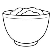 Serve up style with a bowl outline icon vector, perfect for modern and versatile design applications. vector