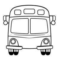 Streamlined vector outline of a bus icon for versatile use.