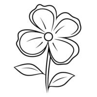 Elegant flower outline icon in vector format for decorative designs.