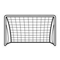 Dynamic soccer goal outline icon in vector format for sports designs.