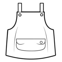 Discover a versatile apron outline icon vector perfect for culinary and lifestyle designs.