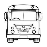 simplificado vector contorno de un autobús icono para versátil usar.