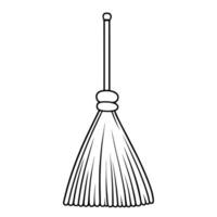 Sweep in style with a broom outline icon vector, perfect for modern and versatile cleaning designs. vector