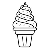 Clean vector outline of an ice cream icon for versatile applications.