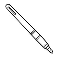 Sleek pen outline icon in vector format for writing designs.