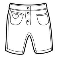 Sleek pants outline icon in vector format for fashion designs.