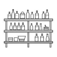 Minimalist vector outline of a bar icon for versatile use.