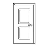 minimalista vector contorno de un puerta icono para versátil usar.