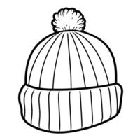 Chic beanie outline icon in vector format for trendy designs.