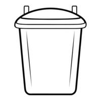 Streamline your designs with a bin outline icon vector, perfect for clean and efficient applications. vector