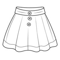 elegante falda contorno icono en vector formato para Moda diseños