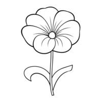 Delicate poppy outline icon in vector format for floral designs.