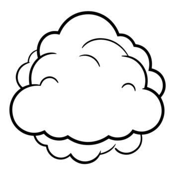 Clean vector outline of a cloud icon for versatile applications.