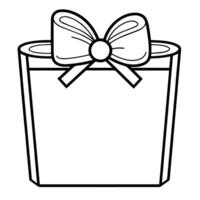 Clean vector outline of a gift box icon for versatile applications.