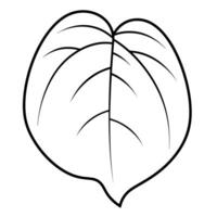 Exotic monstera leaf outline icon in vector format for tropical designs.