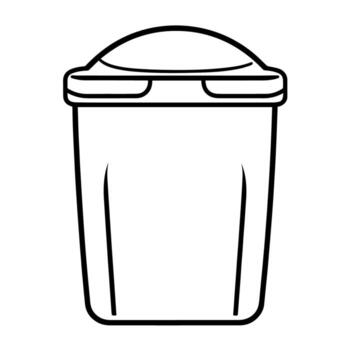 Streamline your designs with a bin outline icon vector, perfect for clean and efficient applications. vector