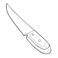 Minimalist vector outline of a knife icon for versatile use.