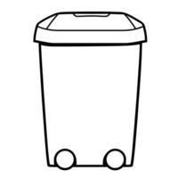 Streamline your designs with a bin outline icon vector, perfect for clean and efficient applications. vector