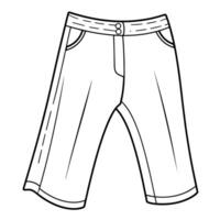 Sleek pants outline icon in vector format for fashion designs.