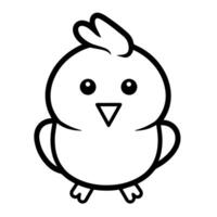 Clean vector outline of a chicken icon for versatile applications.