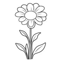 Delicate vector outline of a chamomile icon for versatile use.