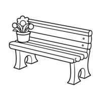 Infuse charm into designs with a bench outline icon vector, perfect for versatile and inviting applications. vector