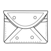 Sleek envelope outline icon in vector format for communication designs.