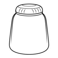 Minimalist vector outline of a condiment bottle icon for versatile use.