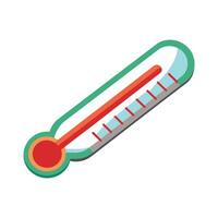 Thermo meter flat vector illustration on white background.