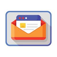 Inbox isolated flat vector illustration