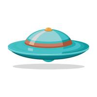 Saucer flat vector illustration on white background