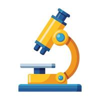 Microscope flat vector illustration on white background