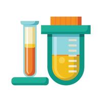 Urine test flat vector illustration on white background