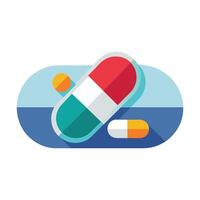 Drugs flat vector illustration on white background