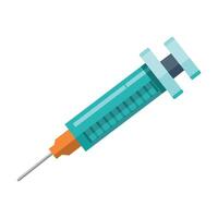 Syringe flat vector illustration on white background