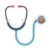 Stethoscope flat vector illustration on white background