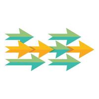 Arrows repeat isolated flat vector illustration