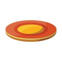 Plate household element flat vector illustration on white background