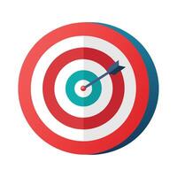 Bullseye isolated flat vector illustration