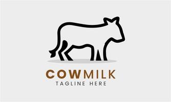 AI generated cow logo icon vector for design