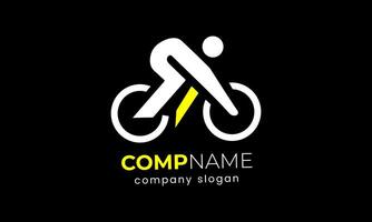 AI generated Bicycle logo vector icon template design