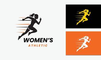 AI generated Woman athletic logo vector icon design