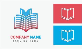 AI generated Book logo design icon vector template