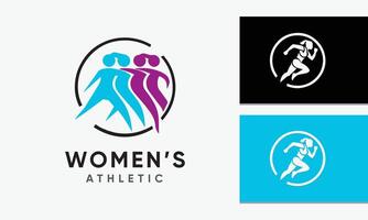 AI generated Woman athletic logo vector icon design