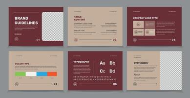 Brand Guidelines identity Template, Simple style and modern Brand Guidelines, Brand identity Template. vector