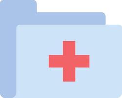 a medical file folder with a red cross on it vector