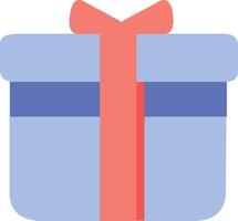 a blue gift box with a red ribbon vector